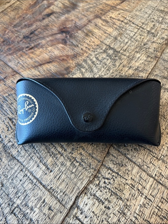 Ray-Ban Other - Ray-Ban Black Leather Sunglasses Case with Gold Logo